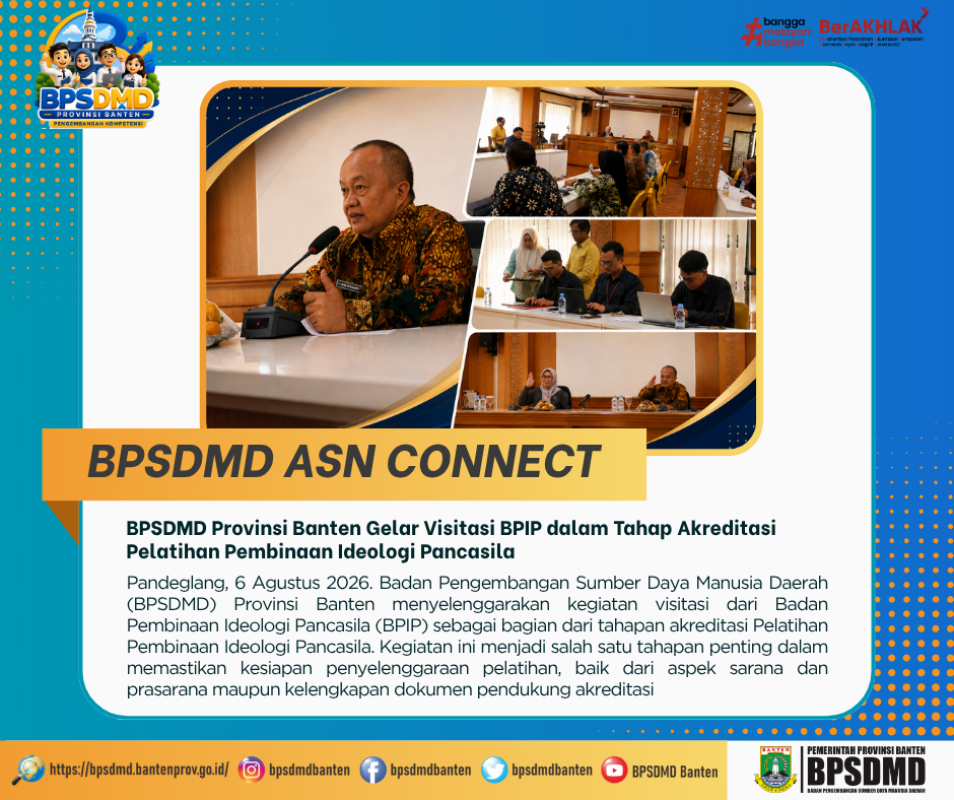 BPSDMD Provinsi Banten Gelar Visitasi BPIP dalam Tahap Akreditasi Pelatihan Pembinaan Ideologi Pancasila