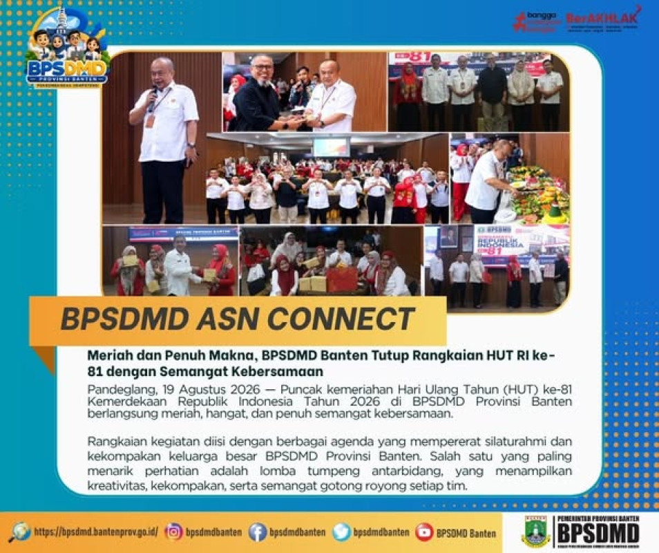 Meriah dan Penuh Makna, BPSDMD Banten Tutup Rangkaian HUT RI ke-81 dengan Semangat Kebersamaan