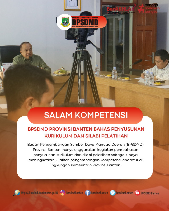 BPSDMD Provinsi Banten Bahas Penyusunan Kurikulum dan Silabi Pelatihan